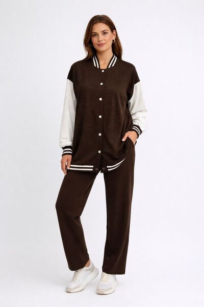 Aynaz Costum de damă cu pantaloni cu croială confortabilă