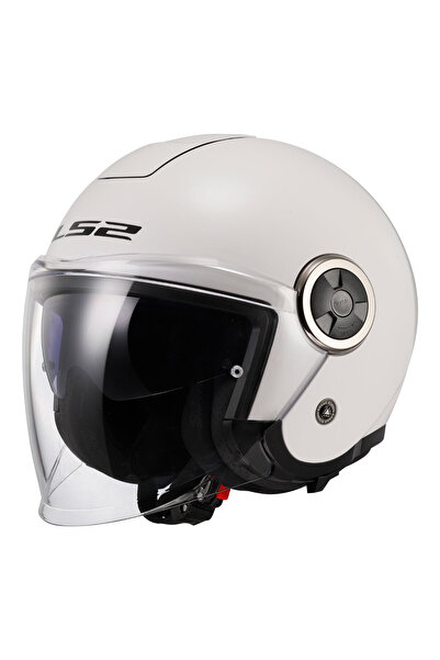 LS2 CLASSY MATT SOLID WHITE YARIM MOTOSİKLET KASKI ECE 22.06 ve DOT