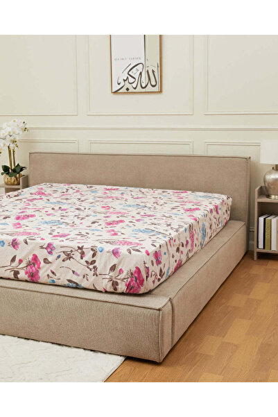 REDTAG ملاءة سرير مطبوع زهور باللون الأبيض (مقاس كبير)