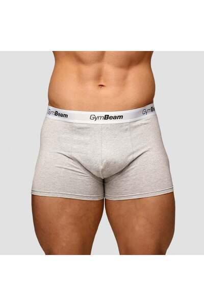 GymBeam Boxeri Essentials pentru bărbați, pachet de 3 bucăți, gri