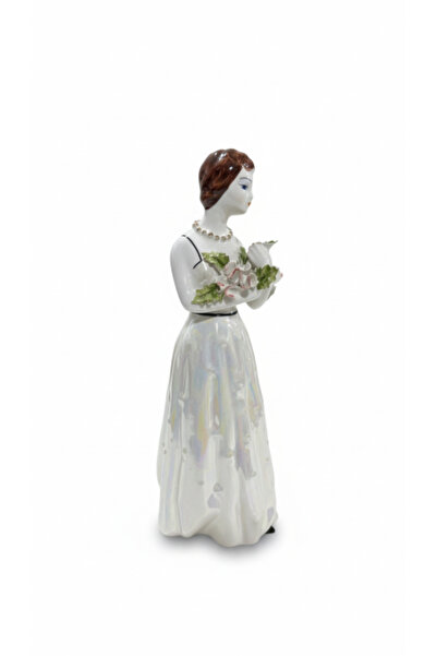 OEM Decorative Porcelain Figurine, Ancuta Model, Height 25 cm, Glossy Finish