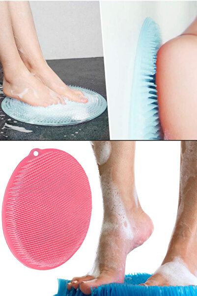 Privo Vantuzlu Silikon Banyo Masaj Pedi Duvara Yapışan Sırt Kese Ayak Fırçası...