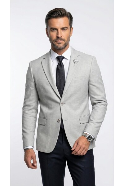 Plus Scorpion Men's Slim Fit Classic Jacket Textured Fabric Modern Cut