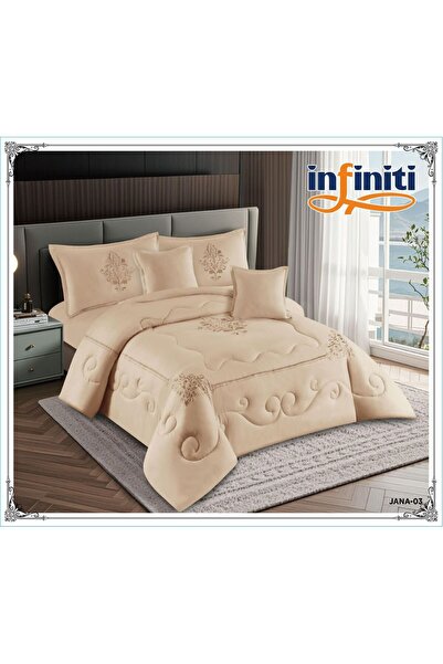 Infinitif Embroidered single and a half bed sheet set, 4 pieces
