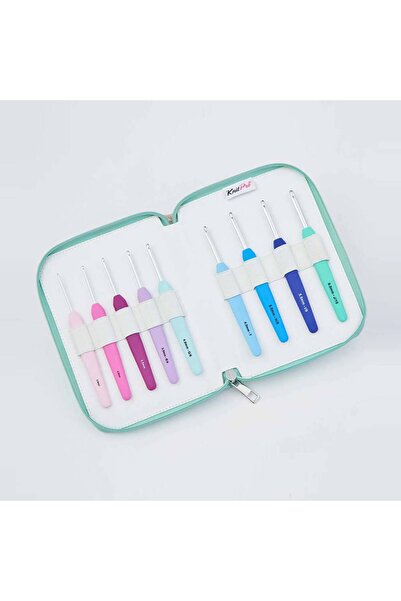 KnitPro طقم كروشيه وييفز 2.0 (مجموعة ديلوكس) بمقابض سيليكون (9 قطع)