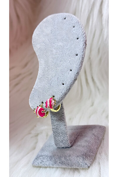 iky aksesuar أقراط أطفال من الفولاذ على شكل سمكة وردية