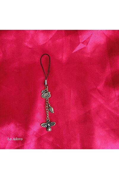 LO ADORO Phone Charm Heart Butterfly Cat Yoga Woman Phone Lanyard Strap Keych...