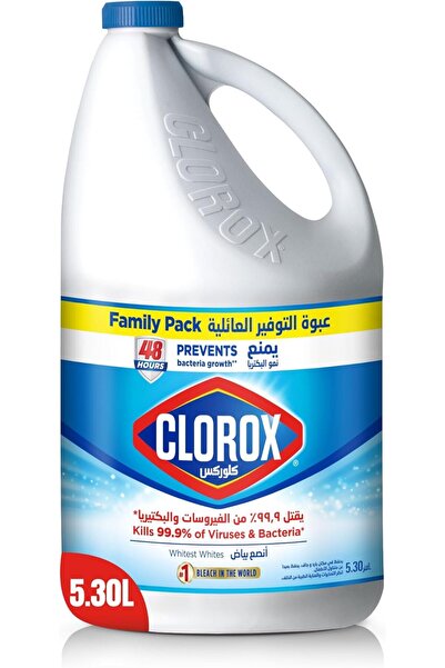 Clorox مبيض سائل 5.30 لتر، يقضي على 99.9% من الفيروسات والبكتيريا، ويمنع نمو ...