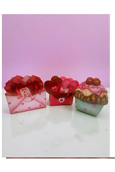 OEM Подаръчни торбички – шарки във формата на сърце и торта, 29 см