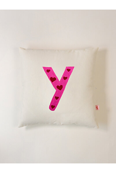Galia Tasarım Valentine's Day Special Letter Y Heart Decorative Pillowcase