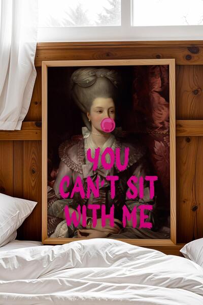 Saturn Δεν μπορείς να καθίσεις μαζί μου Πίνακας με κορνίζα Διασκεδαστικό κλασ...