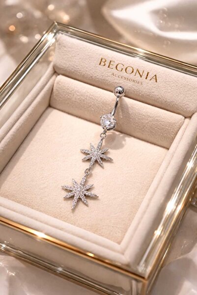 Öte Beri 316L Cerrahi Çelik Paslanmaz Kararmaz Sallantılı Kutup Yıldızı Zirko...