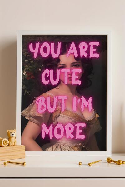 Saturn You Are Cute but I'M More Framed Painting Classic Portrait Stylish Off...