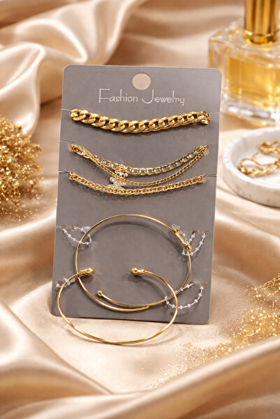 wesscollection Kadın Bileklik Kombin Seti Altın Kaplama (6 ADET)