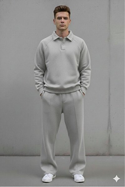 CAST COLLECTİON Men's Grimelange Roberto Buttoned Top and Bottom Set