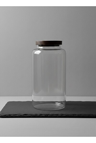 FARALYAHOME Acacia Lid Glass Jar 15X30 cm Storage Container Organizer