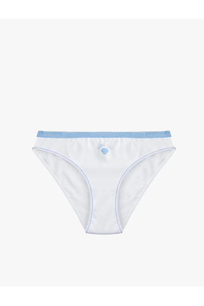 Koton Άνετο βαμβακερό εσώρουχο με λεπτομέρεια ραφής και στάμπα