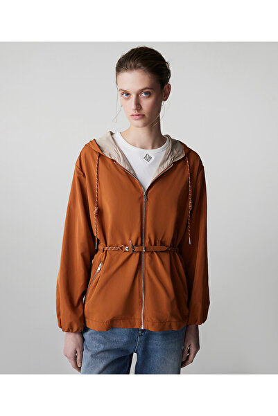 İpekyol Kemerli teknik kumaş mont