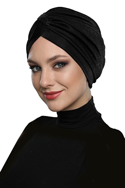 elysianfidan حجاب جاهز أسود مبطن بشريط متقاطع من قماش السيلورا مناسب للاستخدا...