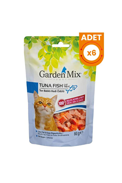 Gardenmix Garden Mix Ton Balıklı Düşük Yağlı Şekersiz Kedi Ödül Maması 6 Adet...
