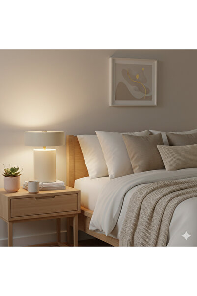 VEYRA Parlak Siyah Metal Masa Lambası | 45 cm |