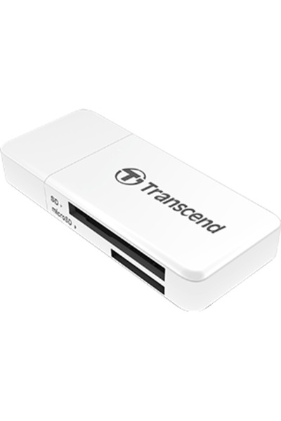 Transcend Cititor de carduri SD/microSD USB 3.1 Gen 1, alb