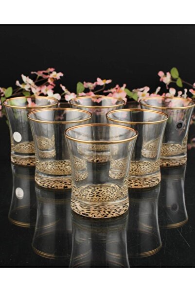 Abka LEOPAR DESEN YALDIZLI 6'LI KISA BARDAK 240CC