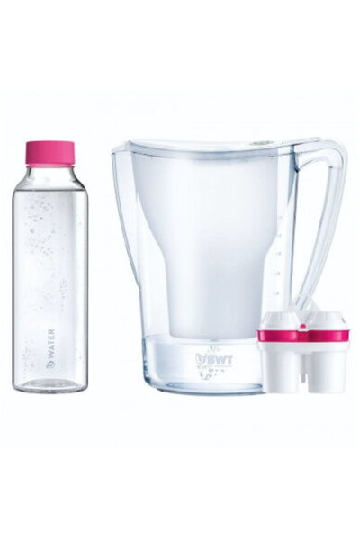 BWT 125626883, 2.7 l/ 750 ml, Transparent/Pink