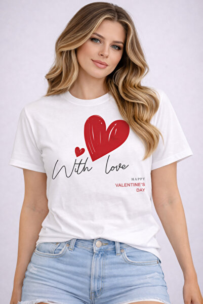 herkesemoda Tricou de bază cu imprimeu White Love