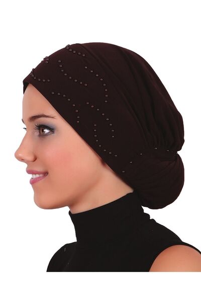 elysianfidan غطاء رأس طبي جاهز للارتداء بلون القهوة مع عقدة، مناسب للاستخدام ...