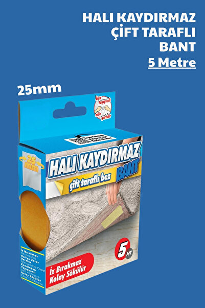 Nandy Home 5 Metre, Çift Taraflı Halı Kaydırmaz Bant - 25mm
