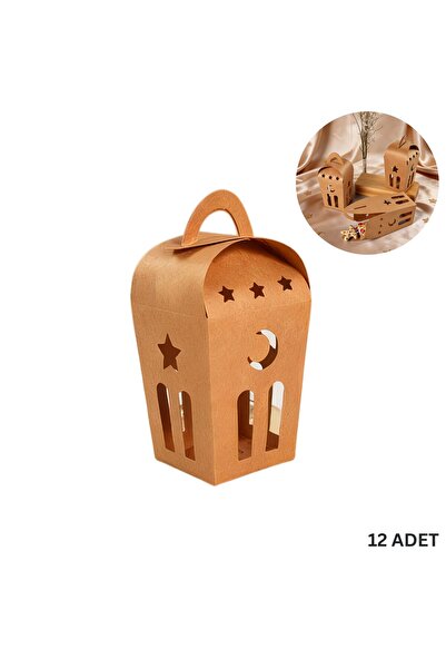 roco paper Ramazan Temalı Dekoratif Fener Kutusu, Ay Yıldız Kesim Hediyelik K...