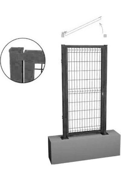 dekorafence Kanatlı Hazır Panel Çit Kapı Antrasit - Bahçe Kapısı - Panel Tel ...