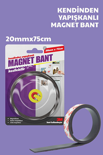 Nandy Home Kendinden Yapışkanlı, Kesilebilir Magnet Bant - 2x75cm
