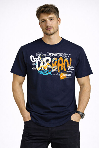 herkesemoda Μπλουζάκι Good Urban με λεπτομέρειες και στυλ, βασικό T-shirt