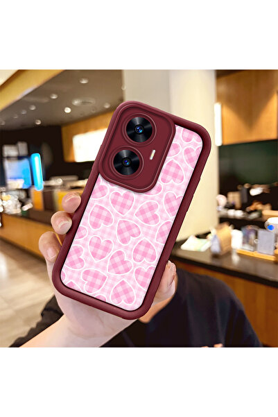 Hontinga حافظة هاتف مقاومة للصدمات من مادة السيليكون بنمط القلب متوافقة مع ها...