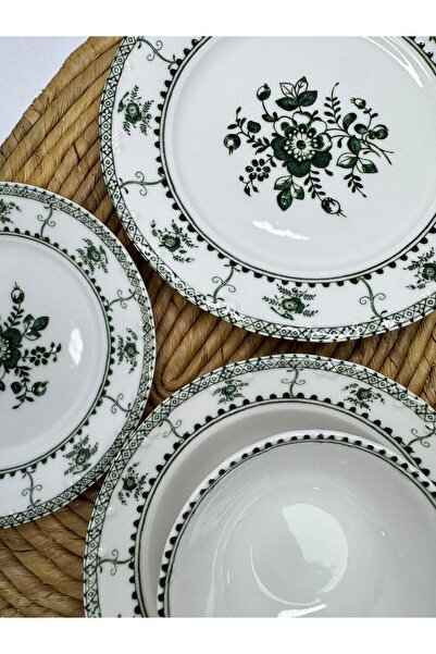 Tulü Porselen TULU PORSELEN 24 PARÇA 6 KİŞİLİK SUNUM YEMEK TAKIMI