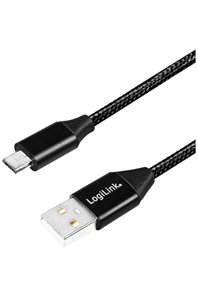 LogiLink - Cablu USB-A 2.0 la micro-USB mascul, 1 m