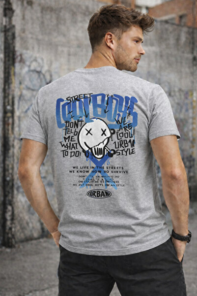 herkesemoda Basic T-Shirt with Back Text Detail