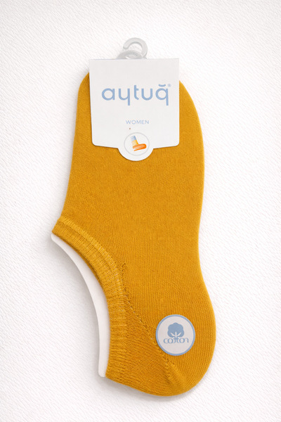 Aytuğ Women's Cotton Plain Ballerina Socks for Daily Use, Flexible and Breath...