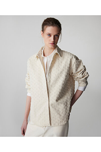İpekyol Payetli raw edge gömlek ceket