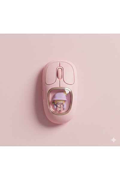 Cyz Bilişim Sevimli Oyuncak Detaylı Bluetooth Kablosuz Mouse Şarjlı Sessiz Çi...