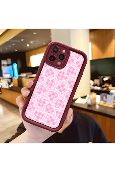 Hontinga حافظة هاتف من السيليكون بنمط قلب مقاومة للصدمات متوافقة مع هاتف آيفو...