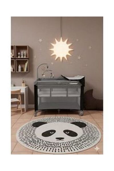 Fun Moment سرير أطفال مع حصيرة تغيير الحفاضات وناموسية - أسود