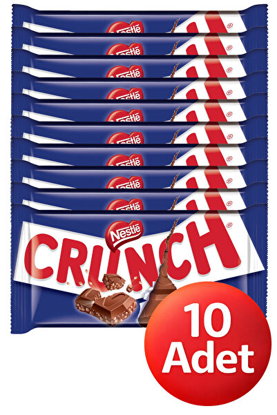 Nestle Crunch Pirinç Patlaklı Sütlü Çikolata 70 gr x 10 Adet