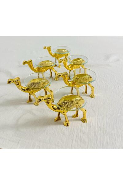 Maglor Lüx 6 adet Deve Konseptli Hurmalık,Lokumluk, Şekerlik Kahve Yanı Sunumluk