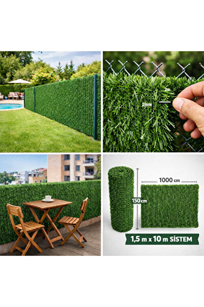 PEÇİNLER Çim Çit Örgü Tel Bahce Çiti 150*1000 cm