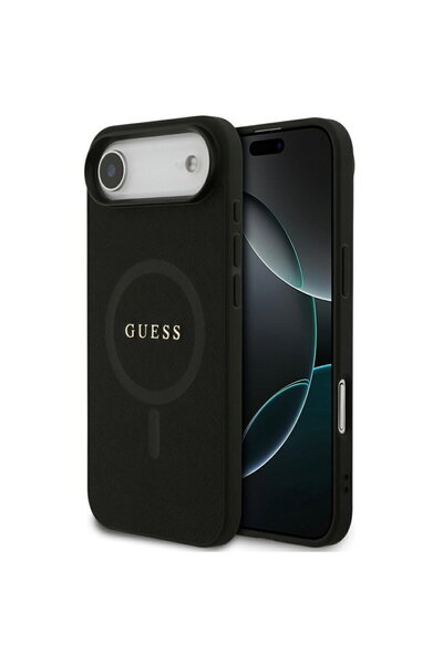 Guess Case for iPhone 17 Air - Saffiano Classic Logo MagSafe (GUHMP17MPSAHMCK...