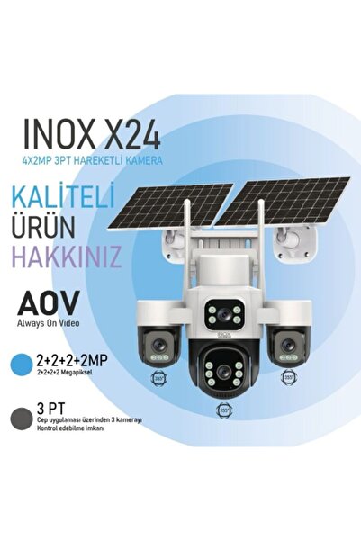 inox X24 6MOTOR 3PT 4G E-sim Solar Kamera