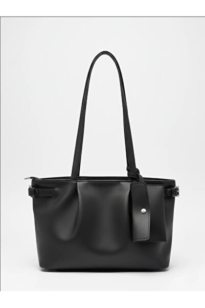 Zuna Studio Geantă de umăr pentru femei Valentina Black Wallet cu detaliu tip...